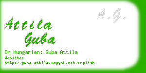 attila guba business card